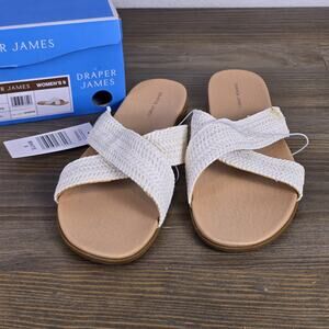 Draper James - Alex Women's Size 9M - White Raffia Woven Sandals